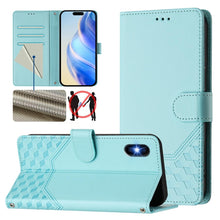 Load image into Gallery viewer, Honeycomb Embossing RFID Leather Phone Case, For iPhone 11 Pro Max, For iPhone 11, For iPhone 11 Pro, For iPhone X / XS, For iPhone XR, For iPhone XS Max, For iPhone 8 Plus / 7 Plus