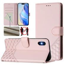 Load image into Gallery viewer, Honeycomb Embossing RFID Leather Phone Case, For iPhone 11 Pro Max, For iPhone 11, For iPhone 11 Pro, For iPhone X / XS, For iPhone XR, For iPhone XS Max, For iPhone 8 Plus / 7 Plus