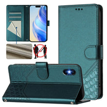 Load image into Gallery viewer, Honeycomb Embossing RFID Leather Phone Case, For iPhone 11 Pro Max, For iPhone 11, For iPhone 11 Pro, For iPhone X / XS, For iPhone XR, For iPhone XS Max, For iPhone 8 Plus / 7 Plus