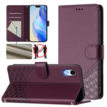 Load image into Gallery viewer, Honeycomb Embossing RFID Leather Phone Case, For iPhone 11 Pro Max, For iPhone 11, For iPhone 11 Pro, For iPhone X / XS, For iPhone XR, For iPhone XS Max, For iPhone 8 Plus / 7 Plus