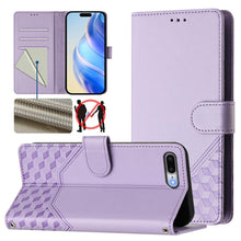 Load image into Gallery viewer, Honeycomb Embossing RFID Leather Phone Case, For iPhone 11 Pro Max, For iPhone 11, For iPhone 11 Pro, For iPhone X / XS, For iPhone XR, For iPhone XS Max, For iPhone 8 Plus / 7 Plus