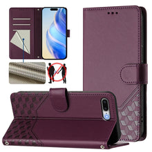 Load image into Gallery viewer, Honeycomb Embossing RFID Leather Phone Case, For iPhone 11 Pro Max, For iPhone 11, For iPhone 11 Pro, For iPhone X / XS, For iPhone XR, For iPhone XS Max, For iPhone 8 Plus / 7 Plus