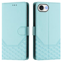 Load image into Gallery viewer, Honeycomb Embossing RFID Leather Phone Case, For iPhone 17e / 16e, For iPhone 17 Pro Max, For iPhone 17 Pro, For iPhone 17, For iPhone Air, For iPhone 16 Pro Max, For iPhone 16 Pro, For iPhone 16 Plus
