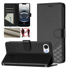 Load image into Gallery viewer, Honeycomb Embossing RFID Leather Phone Case, For iPhone 18 Pro / 17 Pro, For iPhone 18 Pro Max / 17 Pro Max, For iPhone 17e / 16e, For iPhone 17, For iPhone Air, For iPhone 16 Pro Max, For iPhone 16 Pro, For iPhone 16 Plus