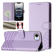 Load image into Gallery viewer, Honeycomb Embossing RFID Leather Phone Case, For iPhone 18 Pro / 17 Pro, For iPhone 18 Pro Max / 17 Pro Max, For iPhone 17e / 16e, For iPhone 17, For iPhone Air, For iPhone 16 Pro Max, For iPhone 16 Pro, For iPhone 16 Plus