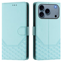 Load image into Gallery viewer, Honeycomb Embossing RFID Leather Phone Case, For iPhone 18 Pro / 17 Pro, For iPhone 18 Pro Max / 17 Pro Max, For iPhone 17e / 16e, For iPhone 17, For iPhone Air, For iPhone 16 Pro Max, For iPhone 16 Pro, For iPhone 16 Plus