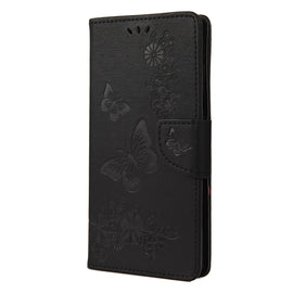 Butterflies Embossing Horizontal Flip Leather Case with Holder & Card Slots & Wallet