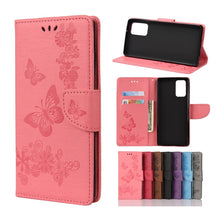 Load image into Gallery viewer, Butterflies Embossing Horizontal Flip Leather Case with Holder &amp; Card Slots &amp; Wallet