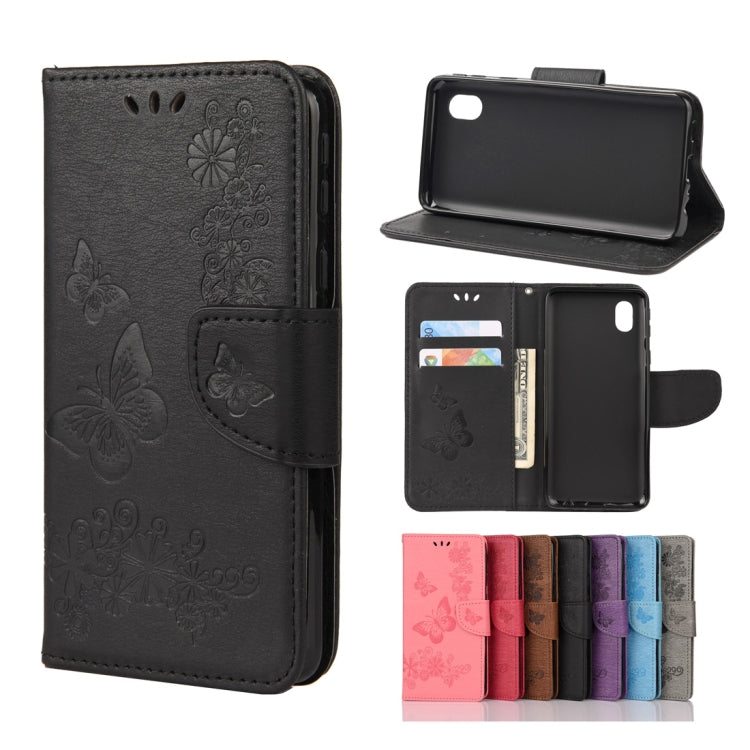Butterflies Embossing Horizontal Flip Leather Case with Holder & Card Slots & Wallet