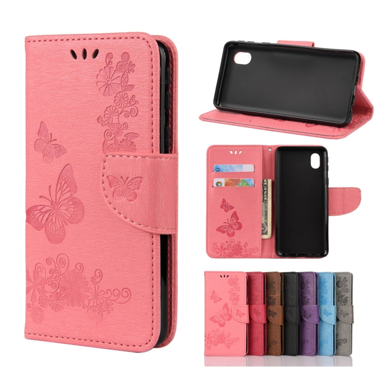 Butterflies Embossing Horizontal Flip Leather Case with Holder & Card Slots & Wallet