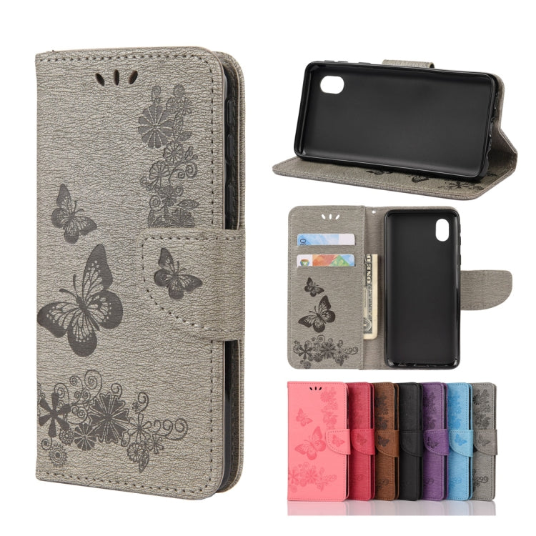 Butterflies Embossing Horizontal Flip Leather Case with Holder & Card Slots & Wallet