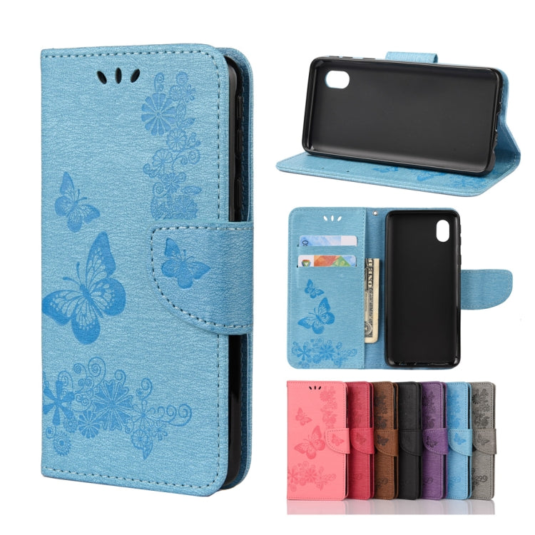 Butterflies Embossing Horizontal Flip Leather Case with Holder & Card Slots & Wallet
