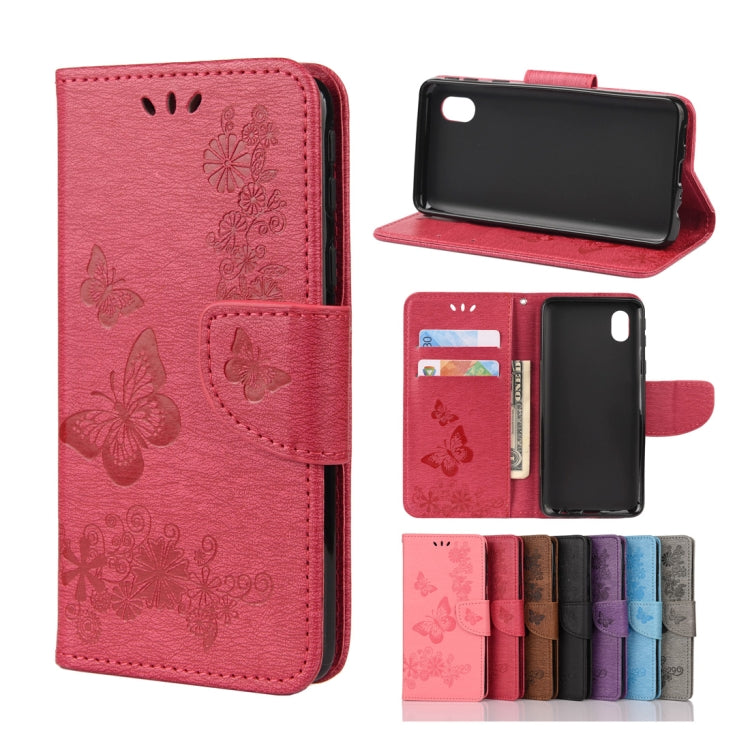 Butterflies Embossing Horizontal Flip Leather Case with Holder & Card Slots & Wallet