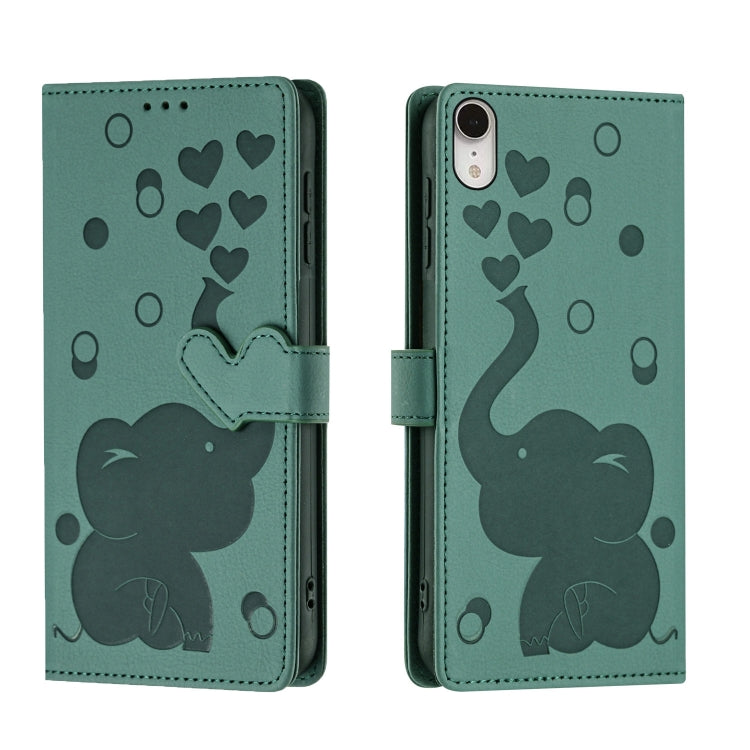 Cartoon Elephant Embossed Leather Phone Case, For iPhone XR, For iPhone XS Max, For iPhone 8 Plus / 7 Plus