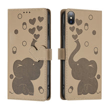 Load image into Gallery viewer, Cartoon Elephant Embossed Leather Phone Case, For iPhone XR, For iPhone XS Max, For iPhone 8 Plus / 7 Plus