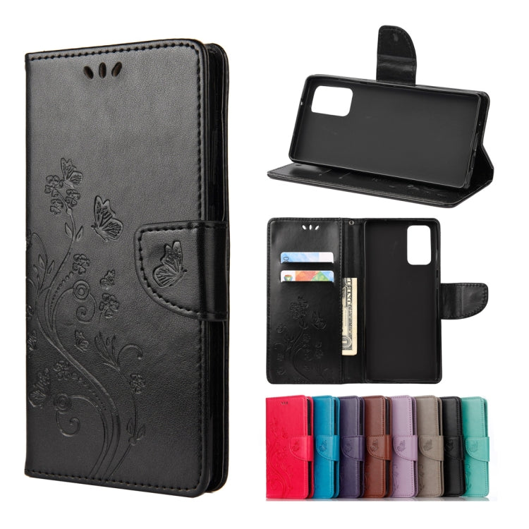 Butterfly Flower Embossing Horizontal Flip Leather Case with Holder & Card Slots & Wallet