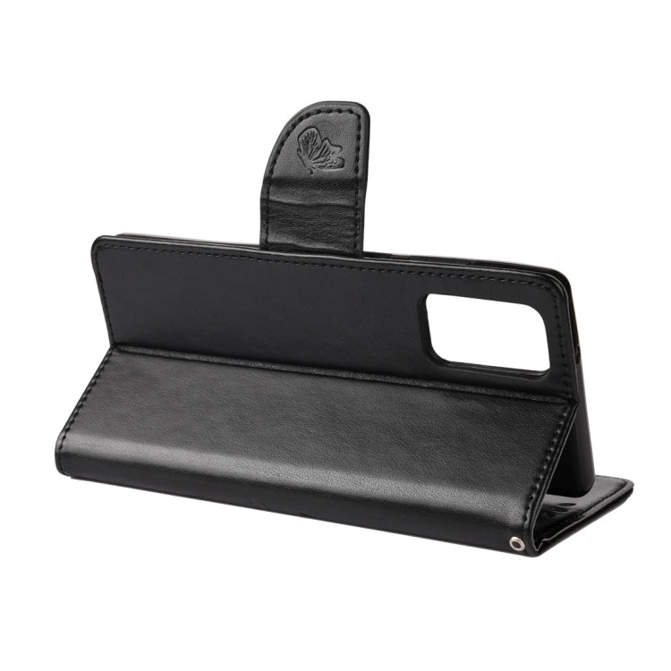 Butterfly Flower Embossing Horizontal Flip Leather Case with Holder & Card Slots & Wallet