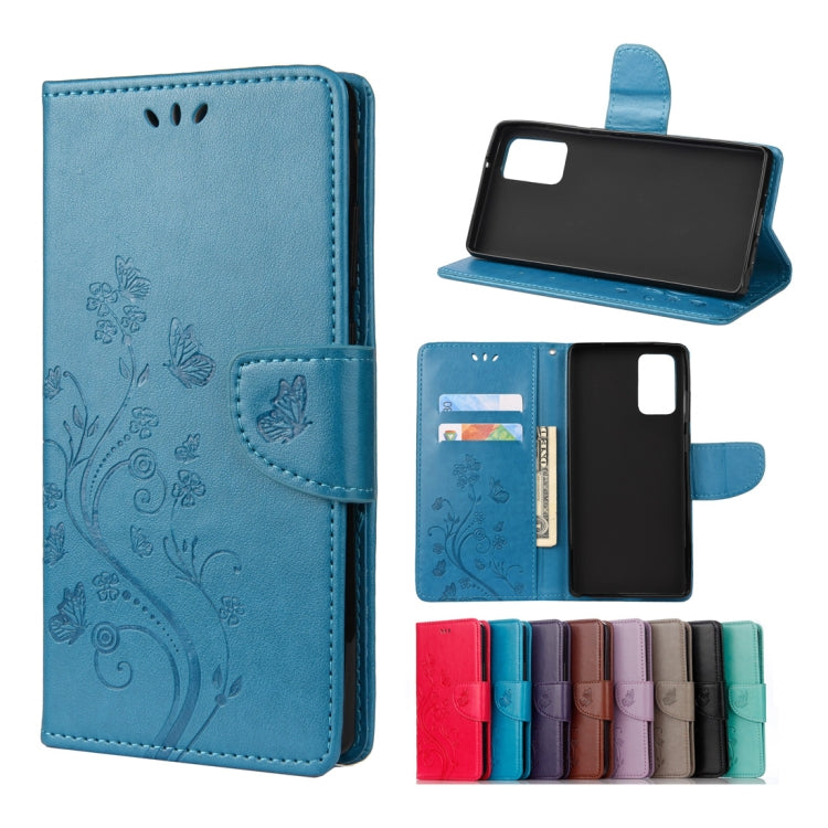 Butterfly Flower Embossing Horizontal Flip Leather Case with Holder & Card Slots & Wallet