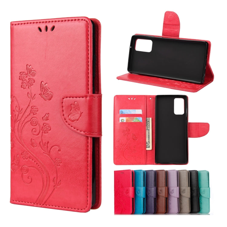 Butterfly Flower Embossing Horizontal Flip Leather Case with Holder & Card Slots & Wallet