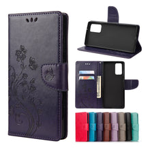 Load image into Gallery viewer, Butterfly Flower Embossing Horizontal Flip Leather Case with Holder &amp; Card Slots &amp; Wallet