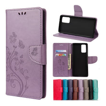 Load image into Gallery viewer, Butterfly Flower Embossing Horizontal Flip Leather Case with Holder &amp; Card Slots &amp; Wallet