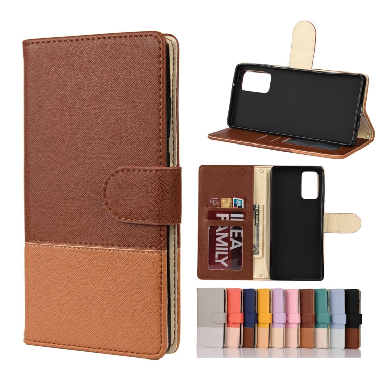 Color Splicing Horizontal Flip Leather Case with Holder & Card Slots & Wallet & Photo Frame