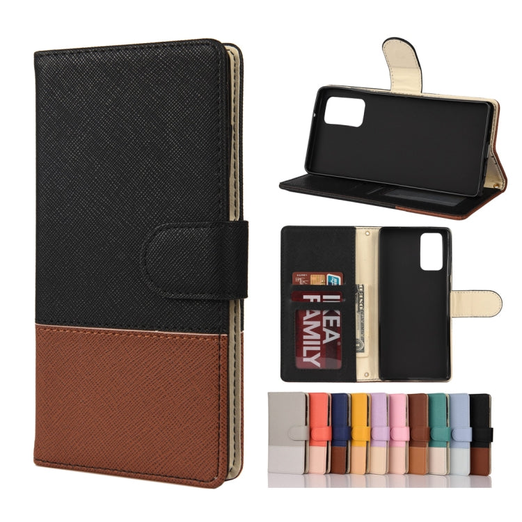 Color Splicing Horizontal Flip Leather Case with Holder & Card Slots & Wallet & Photo Frame