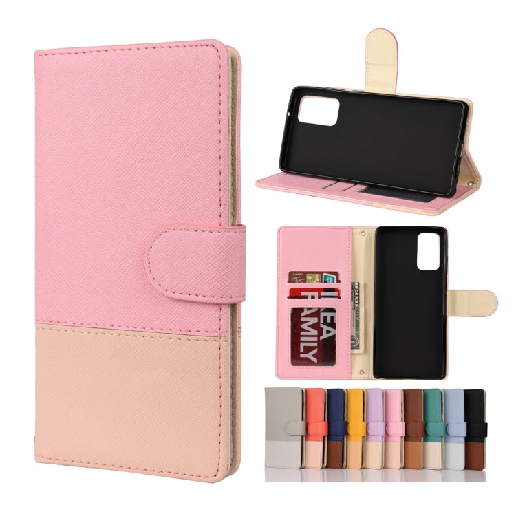 Color Splicing Horizontal Flip Leather Case with Holder & Card Slots & Wallet & Photo Frame