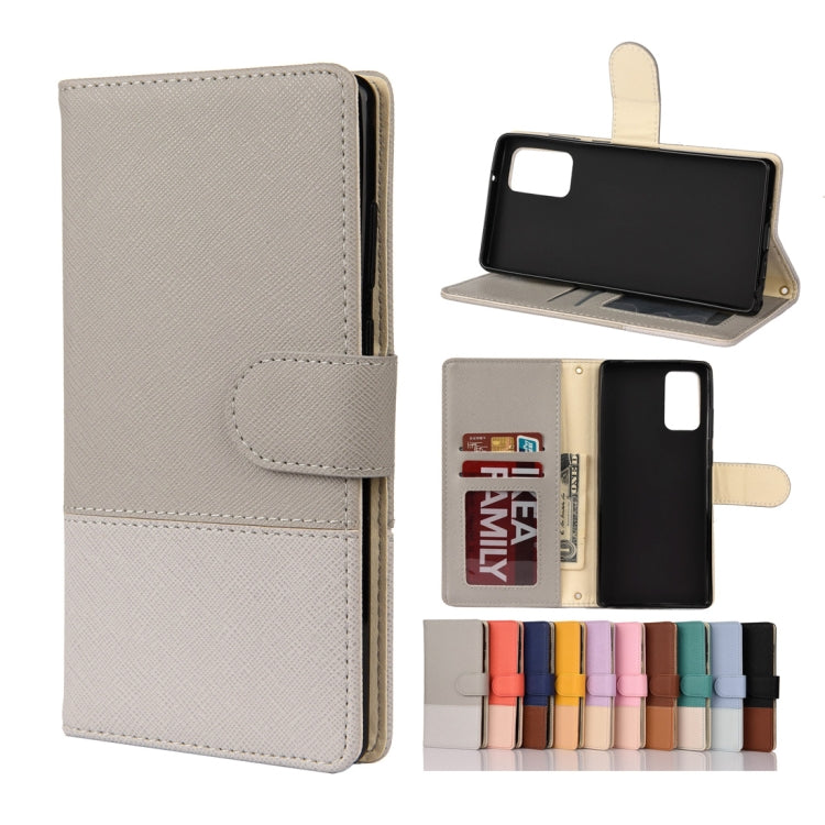Color Splicing Horizontal Flip Leather Case with Holder & Card Slots & Wallet & Photo Frame