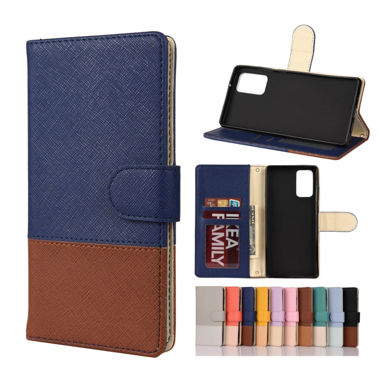 Color Splicing Horizontal Flip Leather Case with Holder & Card Slots & Wallet & Photo Frame