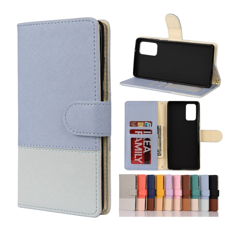 Color Splicing Horizontal Flip Leather Case with Holder & Card Slots & Wallet & Photo Frame