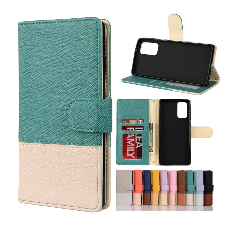 Color Splicing Horizontal Flip Leather Case with Holder & Card Slots & Wallet & Photo Frame