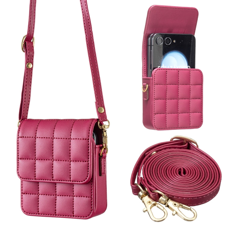 BFB04 Plaid Crossbody Fold Phone Bag