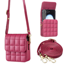Load image into Gallery viewer, BFB04 Plaid Crossbody Fold Phone Bag