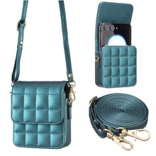 Load image into Gallery viewer, BFB04 Plaid Crossbody Fold Phone Bag