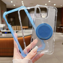 Load image into Gallery viewer, Matte TPU Hybrid PC 3-in-1 MagSafe Holder Phone Case, For iPhone 13