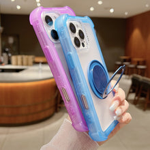 Load image into Gallery viewer, Matte TPU Hybrid PC 3-in-1 MagSafe Holder Phone Case, For iPhone 13
