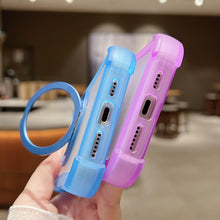 Load image into Gallery viewer, Matte TPU Hybrid PC 3-in-1 MagSafe Holder Phone Case, For iPhone 13