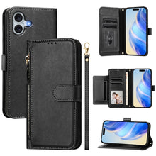 Load image into Gallery viewer, Multi-Card Slots Zipper Wallet Leather Phone Case, For iPhone 17e / 16e, For iPhone 17 Pro Max, For iPhone 17 Pro, For iPhone 17, For iPhone Air, For iPhone 16 Pro Max, For iPhone 16 Pro, For iPhone 16 Plus