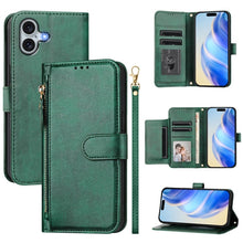 Load image into Gallery viewer, Multi-Card Slots Zipper Wallet Leather Phone Case, For iPhone 17e / 16e, For iPhone 17 Pro Max, For iPhone 17 Pro, For iPhone 17, For iPhone Air, For iPhone 16 Pro Max, For iPhone 16 Pro, For iPhone 16 Plus