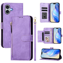 Load image into Gallery viewer, Multi-Card Slots Zipper Wallet Leather Phone Case, For iPhone 17e / 16e, For iPhone 17 Pro Max, For iPhone 17 Pro, For iPhone 17, For iPhone Air, For iPhone 16 Pro Max, For iPhone 16 Pro, For iPhone 16 Plus