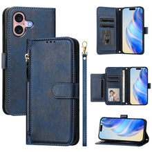 Load image into Gallery viewer, Multi-Card Slots Zipper Wallet Leather Phone Case, For iPhone 16, For iPhone 15 Pro Max, For iPhone 15 Pro, For iPhone 15 Plus, For iPhone 15, For iPhone 14 Plus, For iPhone 14 / 13, For iPhone 14 Pro