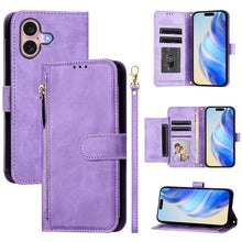 Load image into Gallery viewer, Multi-Card Slots Zipper Wallet Leather Phone Case, For iPhone 16, For iPhone 15 Pro Max, For iPhone 15 Pro, For iPhone 15 Plus, For iPhone 15, For iPhone 14 Plus, For iPhone 14 / 13, For iPhone 14 Pro