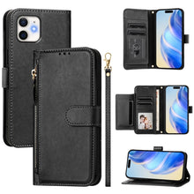 Load image into Gallery viewer, Multi-Card Slots Zipper Wallet Leather Phone Case, For iPhone 11 Pro Max, For iPhone 11, For iPhone 11 Pro, For iPhone X / XS, For iPhone XR, For iPhone XS Max, For iPhone 8 Plus / 7 Plus