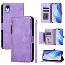 Load image into Gallery viewer, Multi-Card Slots Zipper Wallet Leather Phone Case, For iPhone 11 Pro Max, For iPhone 11, For iPhone 11 Pro, For iPhone X / XS, For iPhone XR, For iPhone XS Max, For iPhone 8 Plus / 7 Plus