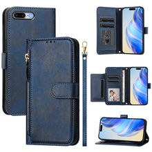 Load image into Gallery viewer, Multi-Card Slots Zipper Wallet Leather Phone Case, For iPhone 11 Pro Max, For iPhone 11, For iPhone 11 Pro, For iPhone X / XS, For iPhone XR, For iPhone XS Max, For iPhone 8 Plus / 7 Plus