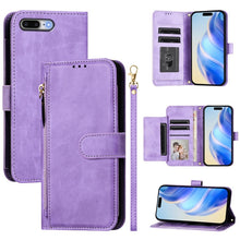 Load image into Gallery viewer, Multi-Card Slots Zipper Wallet Leather Phone Case, For iPhone 11 Pro Max, For iPhone 11, For iPhone 11 Pro, For iPhone X / XS, For iPhone XR, For iPhone XS Max, For iPhone 8 Plus / 7 Plus