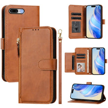 Load image into Gallery viewer, Multi-Card Slots Zipper Wallet Leather Phone Case, For iPhone 11 Pro Max, For iPhone 11, For iPhone 11 Pro, For iPhone X / XS, For iPhone XR, For iPhone XS Max, For iPhone 8 Plus / 7 Plus