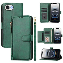 Load image into Gallery viewer, Multi-Card Slots Zipper Wallet Leather Phone Case, For iPhone 18 Pro / 17 Pro, For iPhone 18 Pro Max / 17 Pro Max, For iPhone 17e / 16e, For iPhone 17, For iPhone Air, For iPhone 16 Pro Max, For iPhone 16 Pro, For iPhone 16 Plus