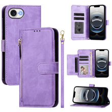 Load image into Gallery viewer, Multi-Card Slots Zipper Wallet Leather Phone Case, For iPhone 18 Pro / 17 Pro, For iPhone 18 Pro Max / 17 Pro Max, For iPhone 17e / 16e, For iPhone 17, For iPhone Air, For iPhone 16 Pro Max, For iPhone 16 Pro, For iPhone 16 Plus